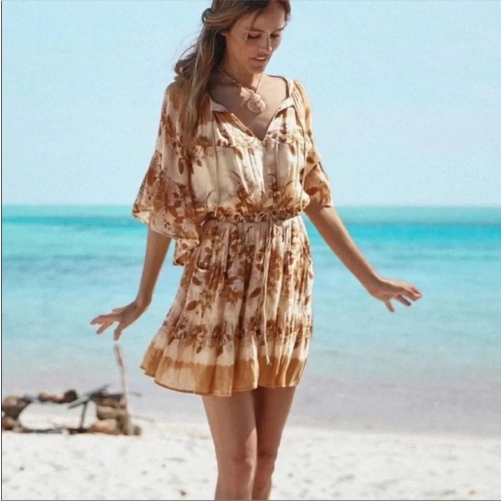 spell ocean mini dress Spell Dresses | Spell & The Gypsy Ocean Mini Dress Nwt | Color: Silver/White | Size: Xxs